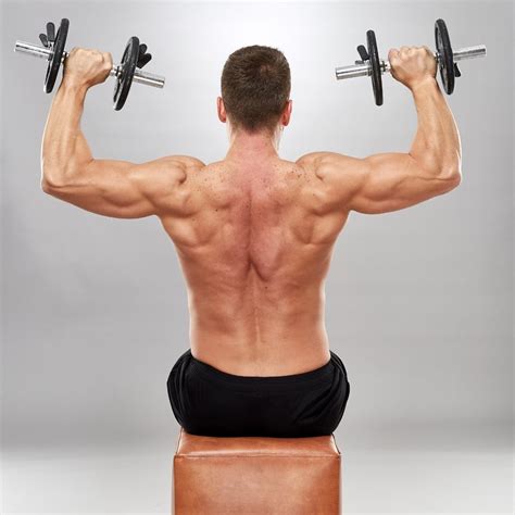 Seated Military Press (3 sets of 4-6 reps) Arnold Shoulder Press (2 sets of 4-6 reps) Lateral Dumbbell Raise (3 sets of 8-12 reps) Reverse Machine Fly (3 sets of 8-12 reps) This rear deltoid workout routine maximizes posterior delt growth by making it a priority. 